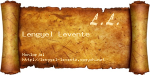 Lengyel Levente névjegykártya