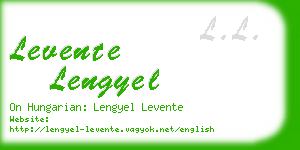 levente lengyel business card